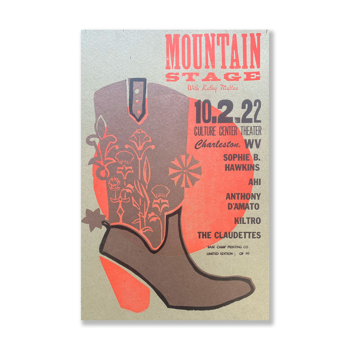 October 2, 2022 Mountain Stage Poster
