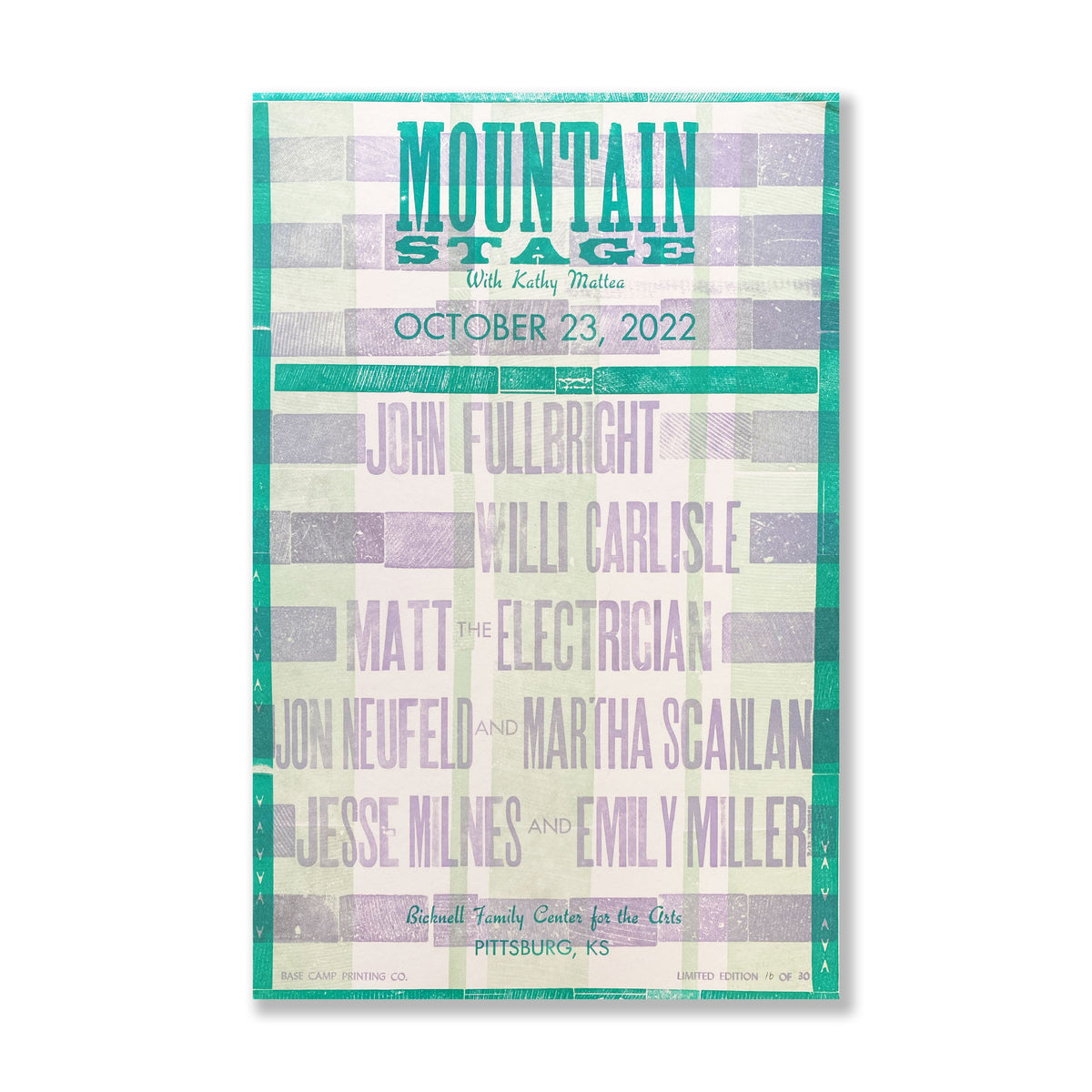 October 23, 2022 Mountain Stage Poster