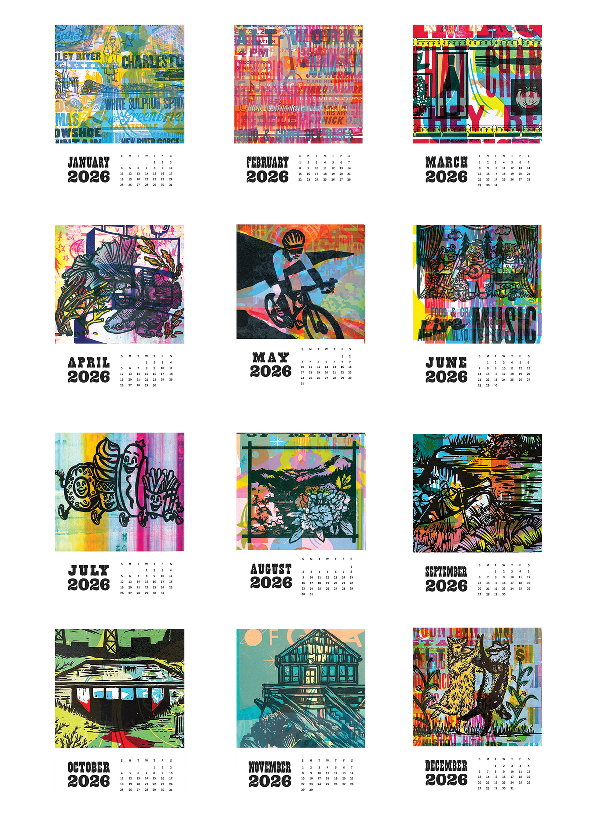 2026 Test Print Calendar