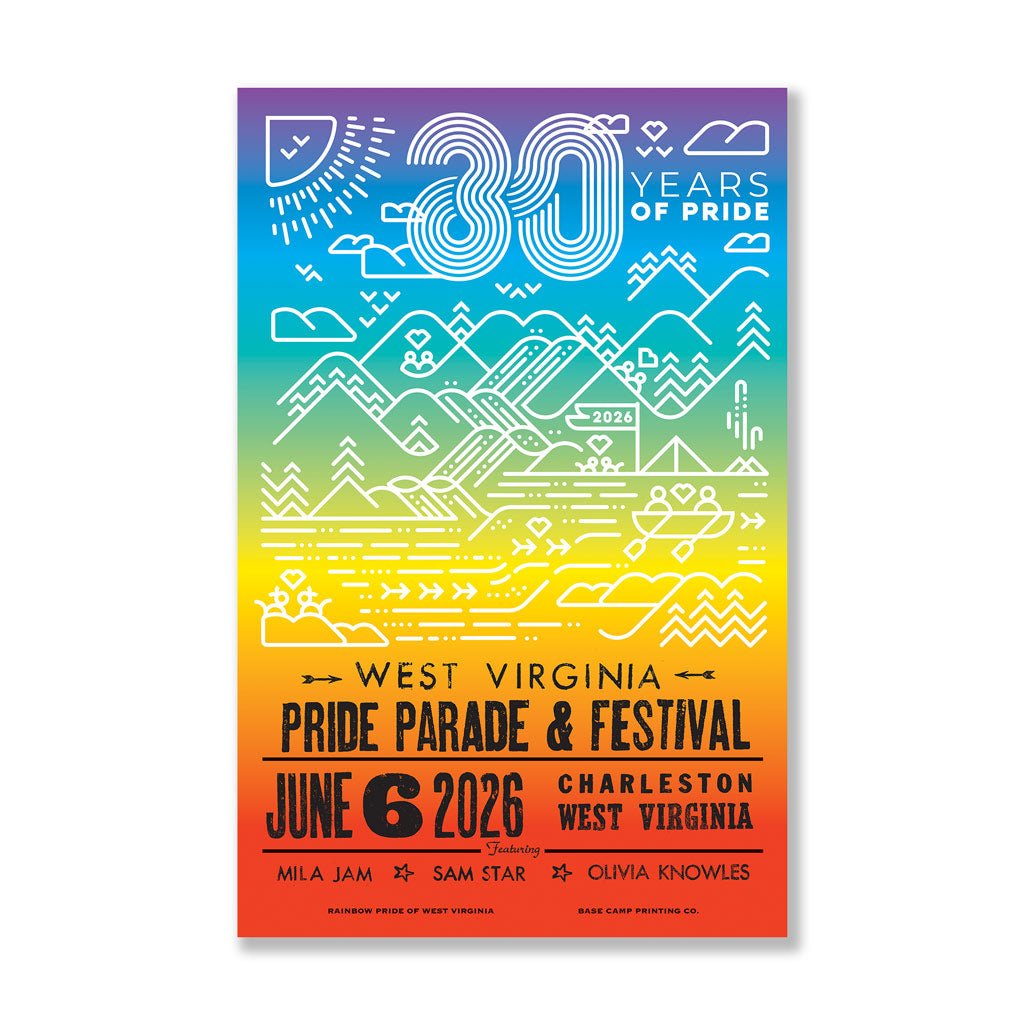 PRE-ORDER Rainbow Pride of WV Poster