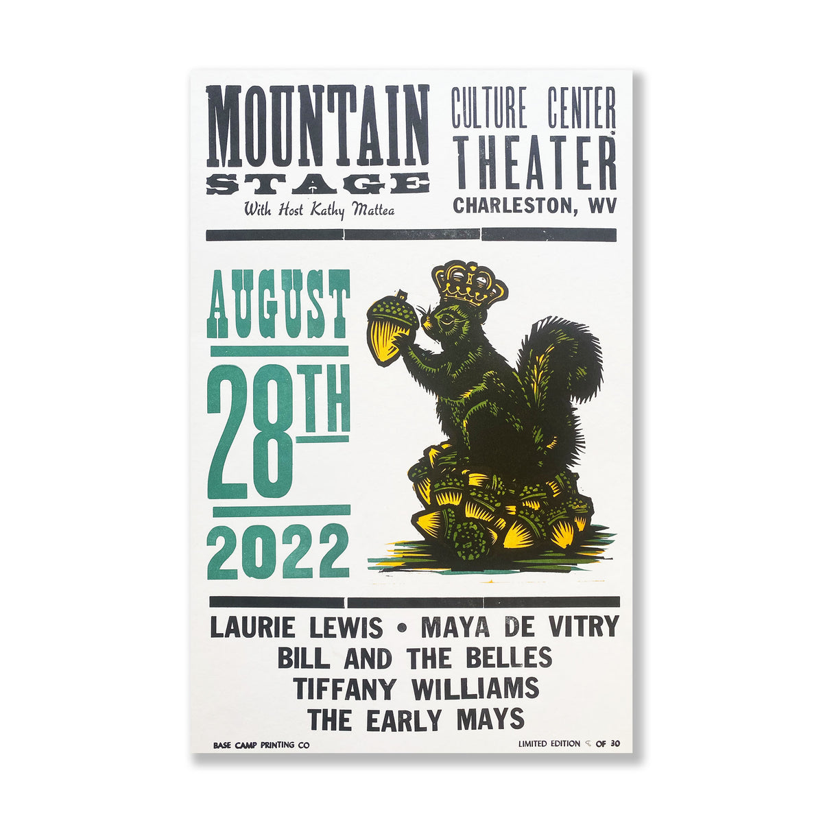 August 28, 2022 Mountain Stage Poster