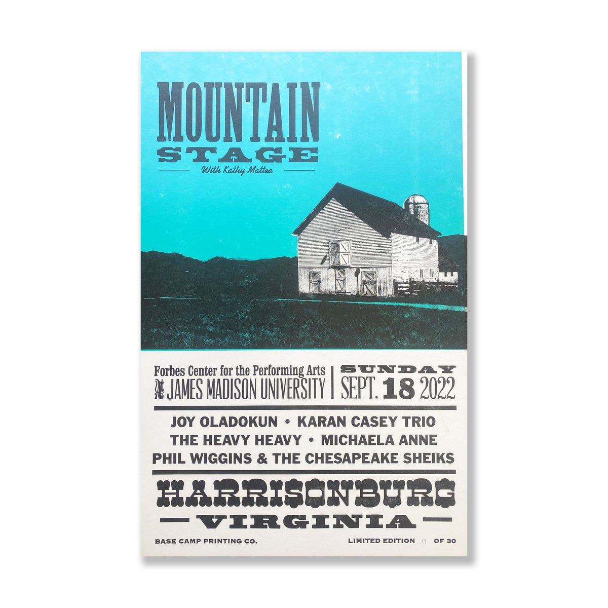 September 18, 2022 Mountain Stage Poster