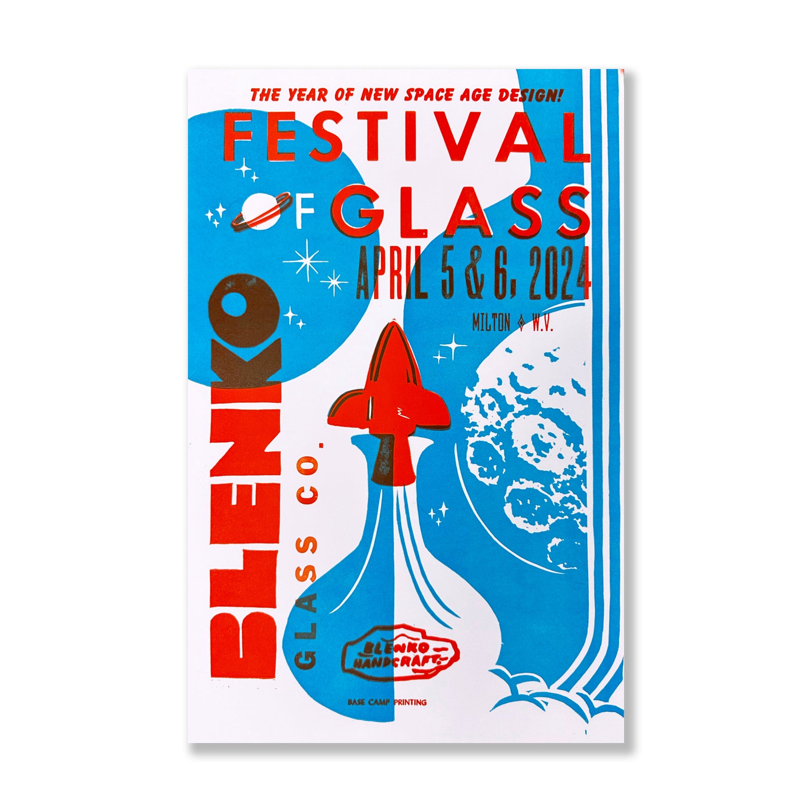 Blenko festival of glass 2024 letterpress print
