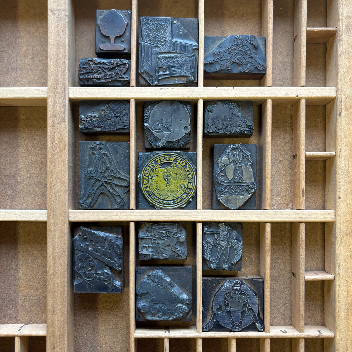 Cowgirl - Vintage Letterpress Block 5x7 Print