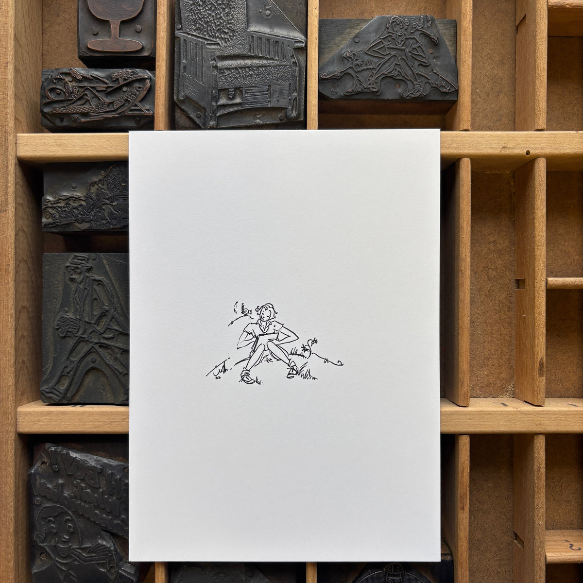 Daydreamer - Vintage Letterpress Block 5x7 Print