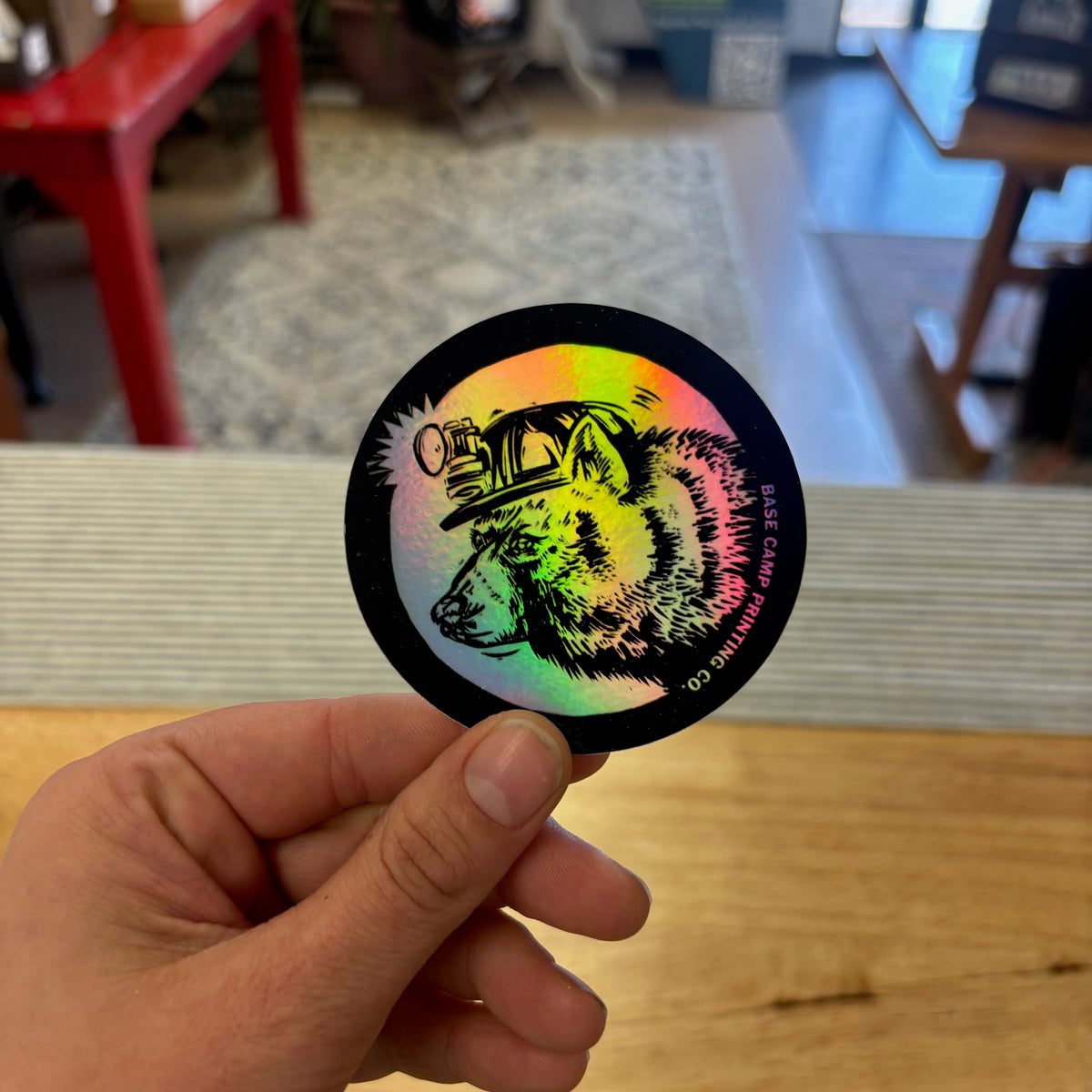 Holographic Black Bear Sticker