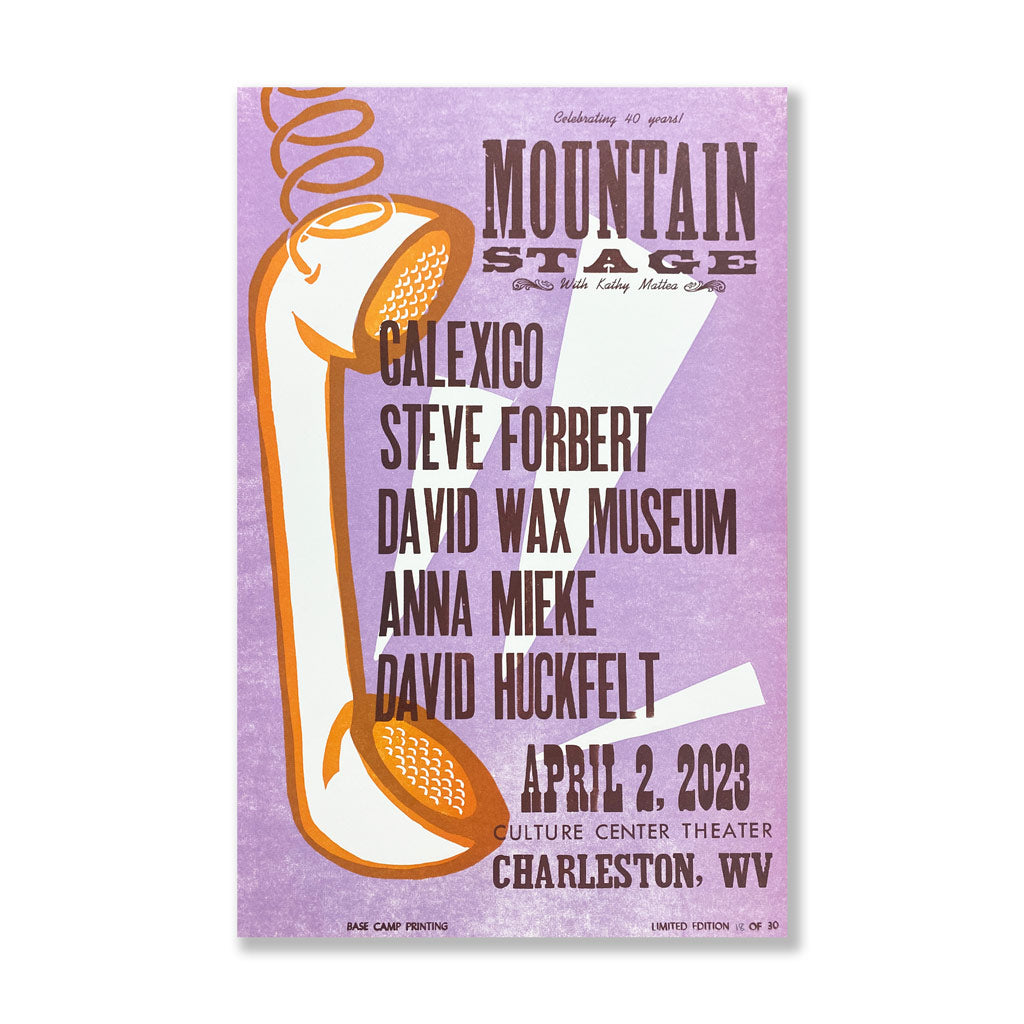 April 2nd, 2023 Mountain Stage Poster