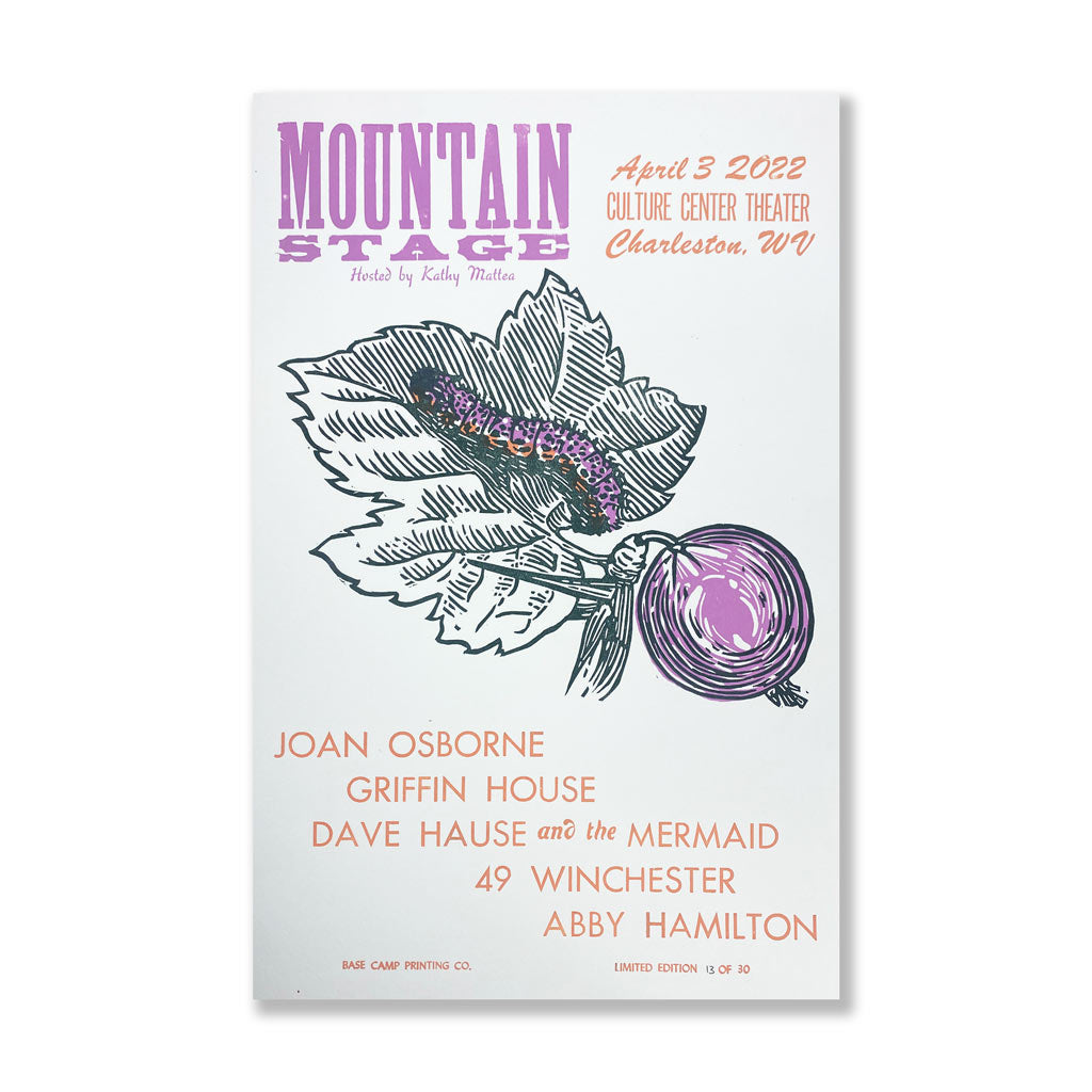 April 3rd, 2022 Mountain Stage Poster