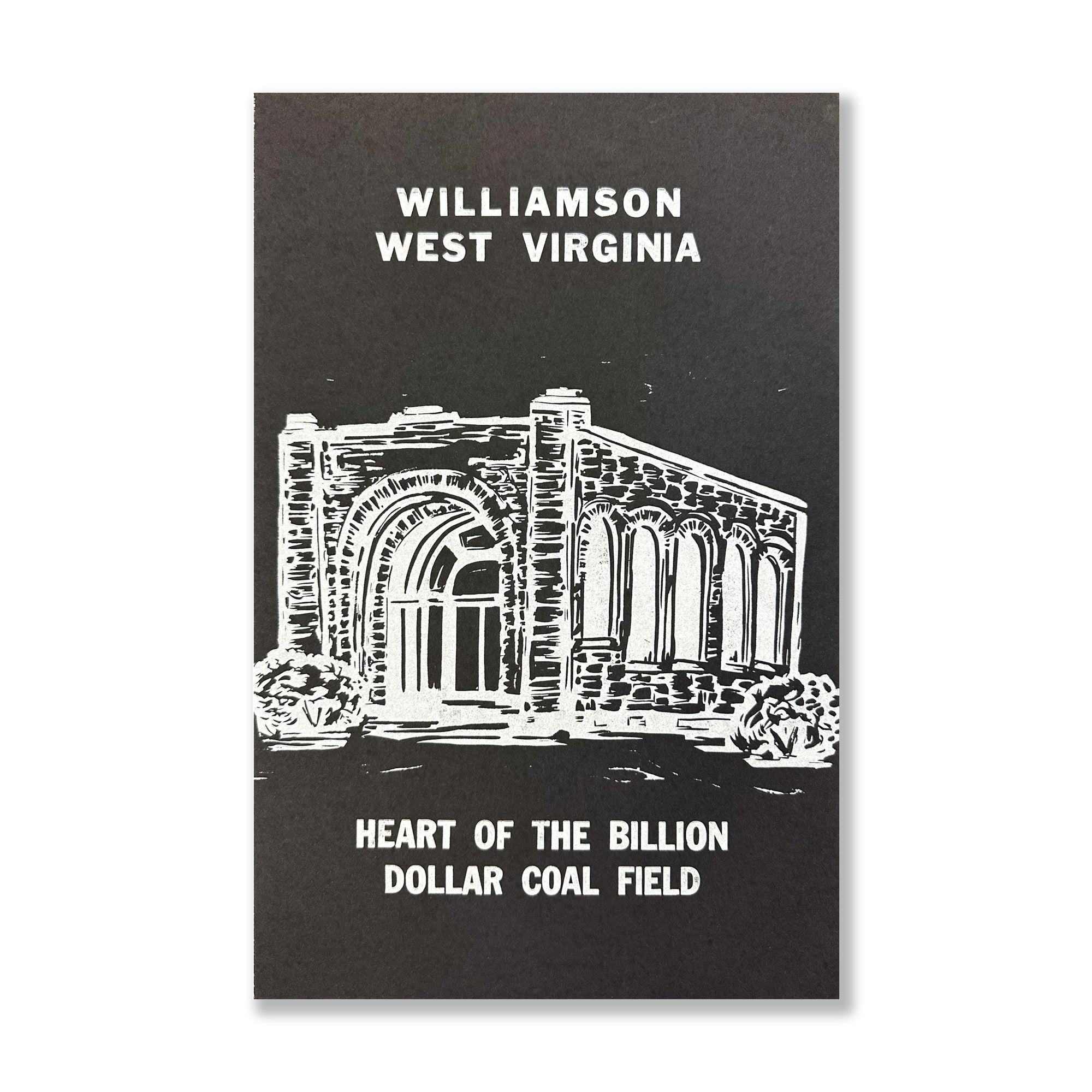 Williamson West Virginia coal field letterpress art print