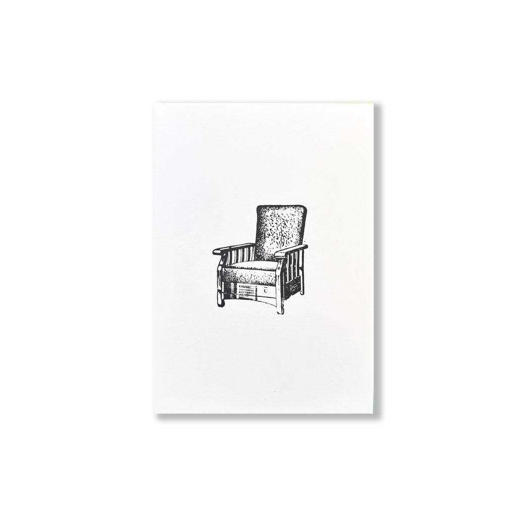 Armchair - Vintage Letterpress Block 5x7 Print