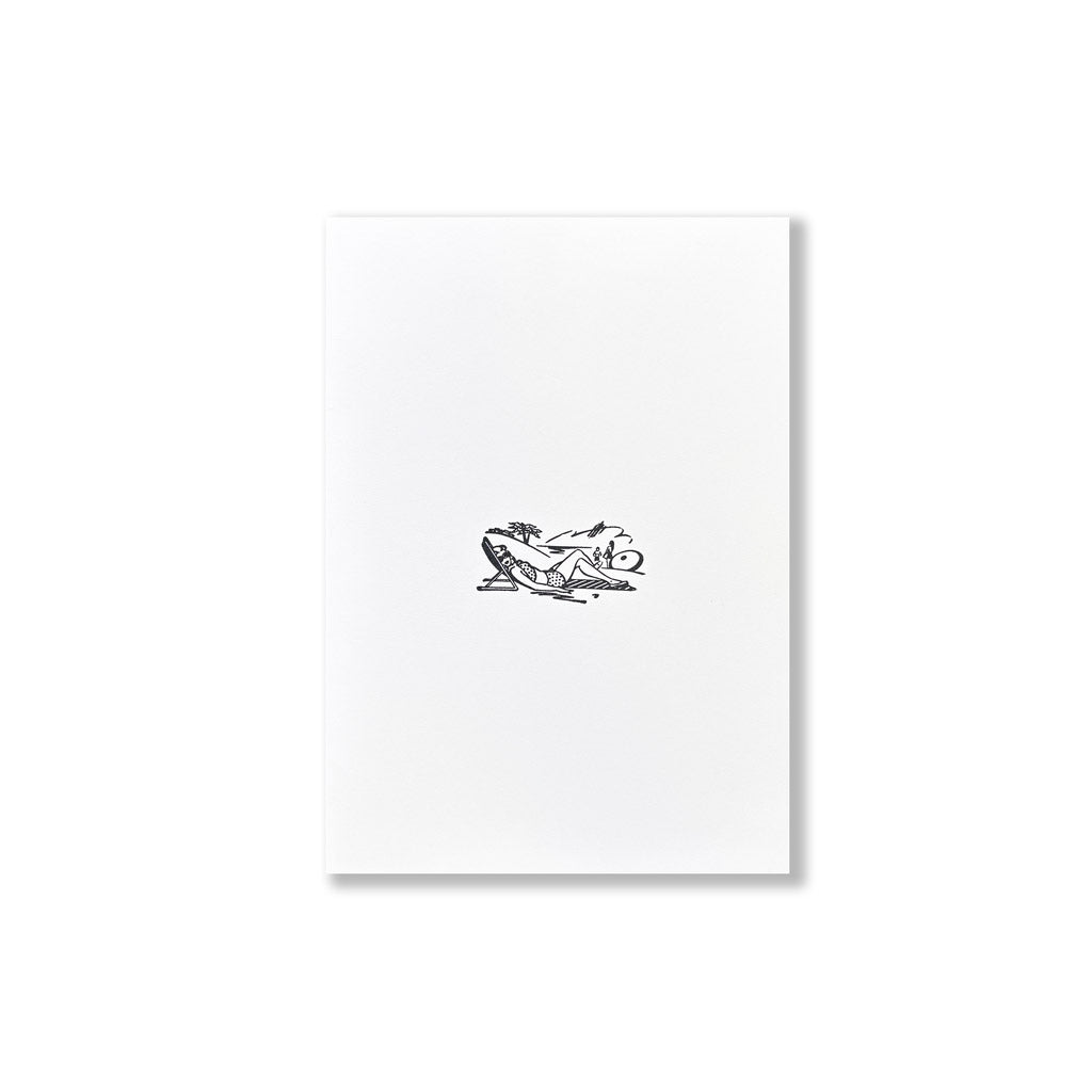 Beach Bum - Vintage Letterpress Block 5x7 Print