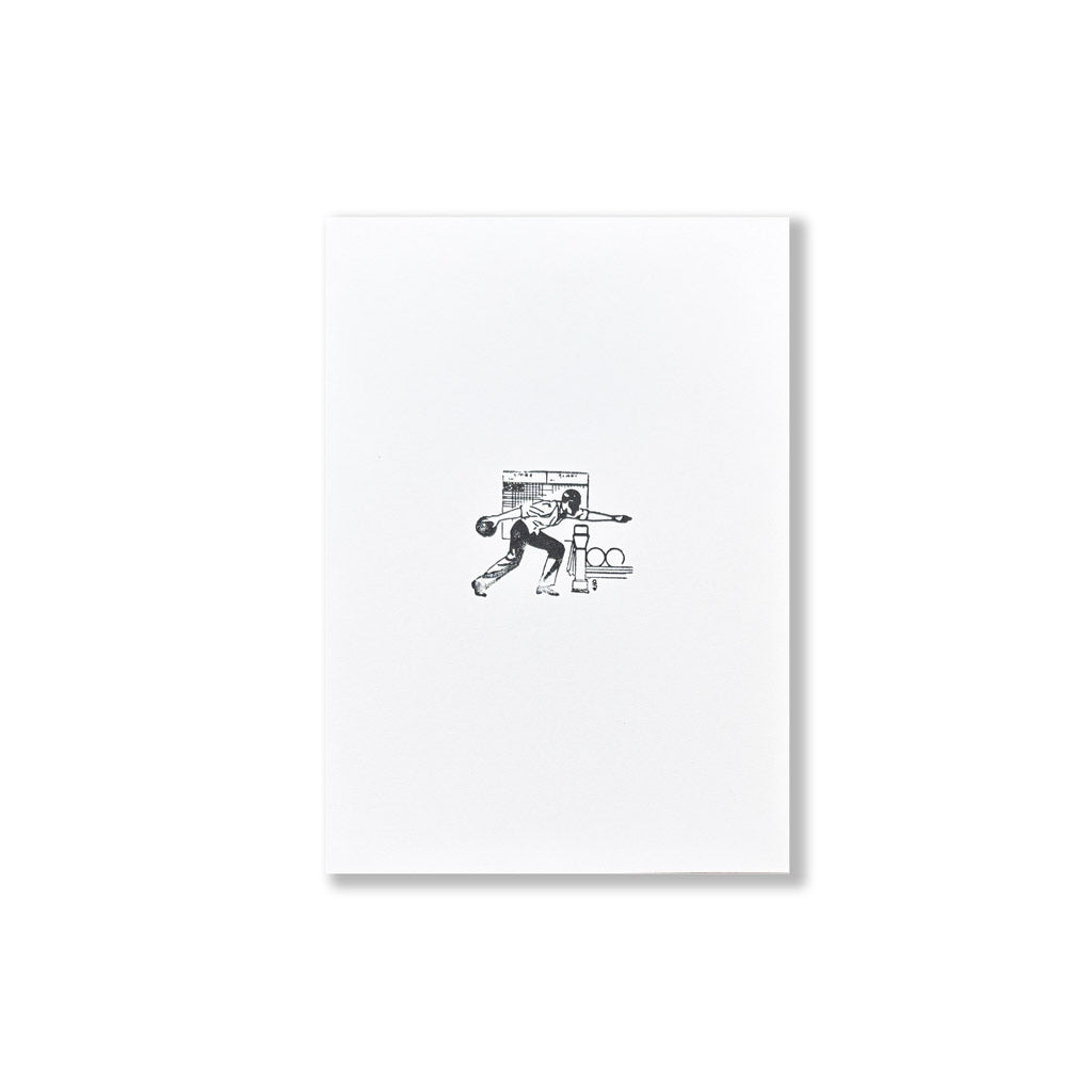 Bowling - Vintage Letterpress Block 5x7 Print