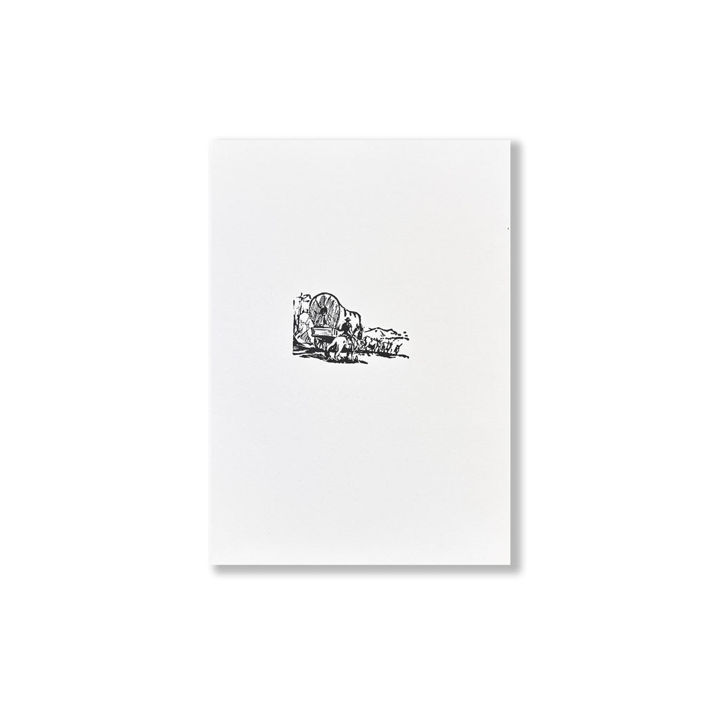 Conestoga Wagon - Vintage Letterpress Block 5x7 Print