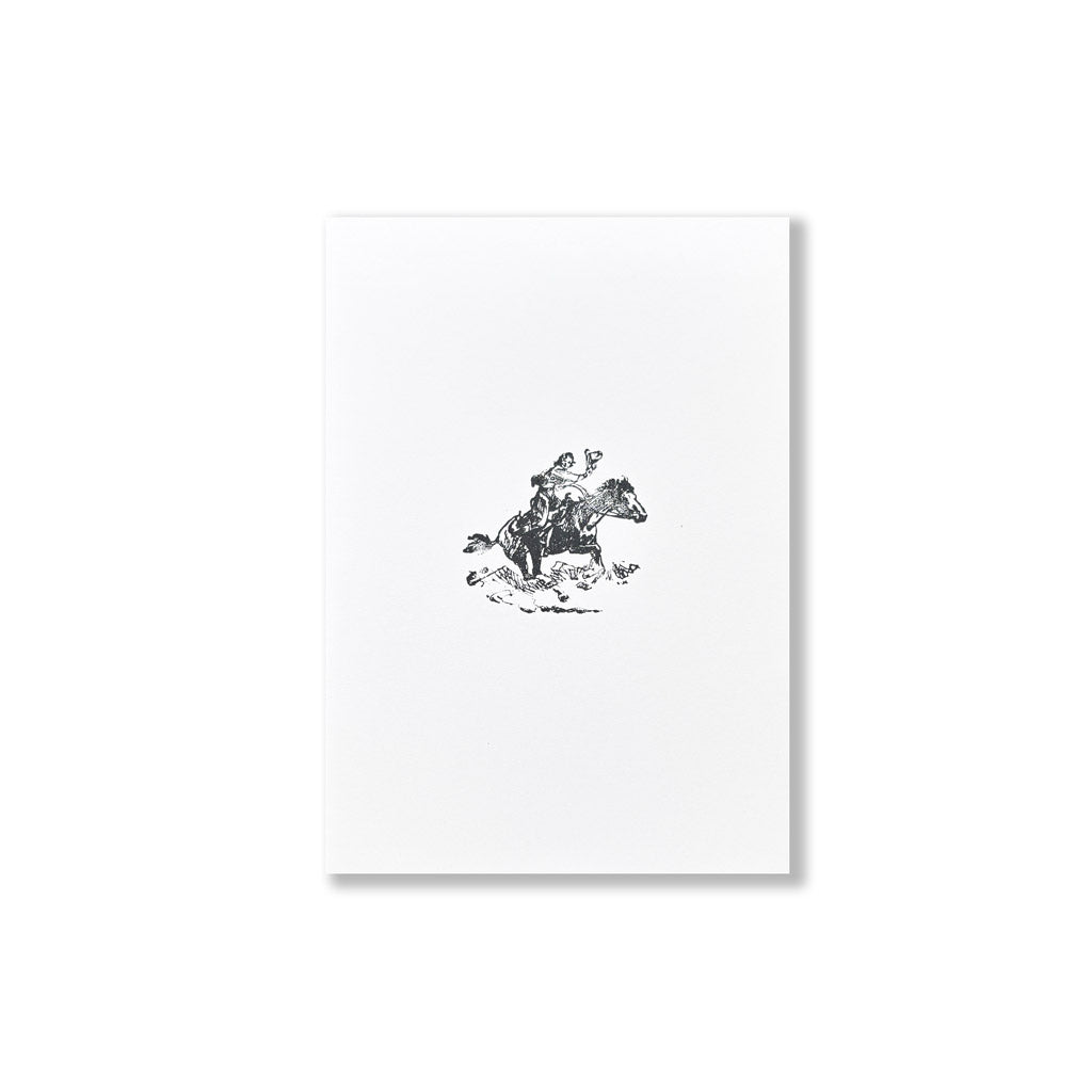 Cowgirl - Vintage Letterpress Block 5x7 Print