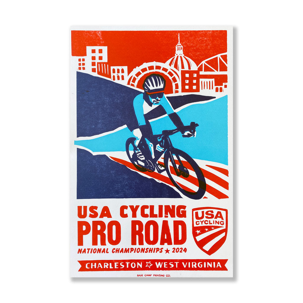 pro camp 2024 USA Cycling 2024 Pro Road Nationals 11x17 Print