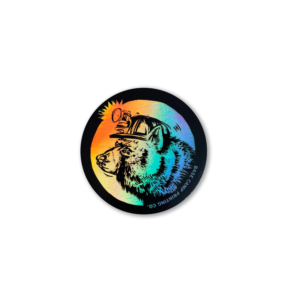 Holographic Black Bear Sticker
