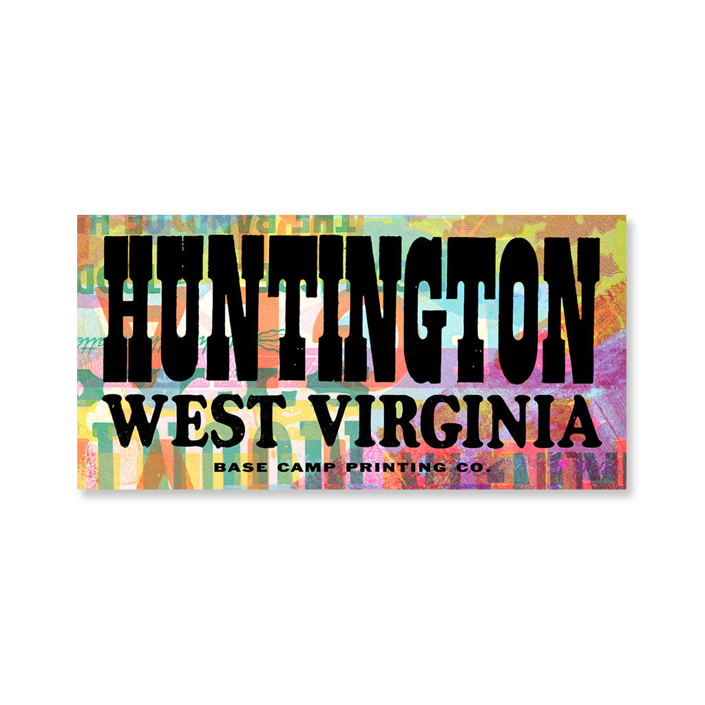 Huntington, WV Wood Type Sticker