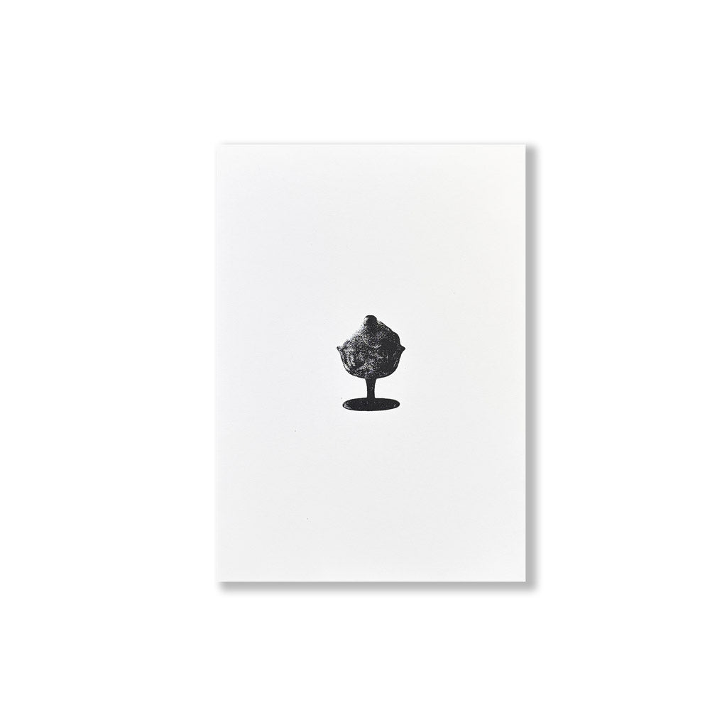 Ice Cream Sundae - Vintage Letterpress Block 5x7 Print