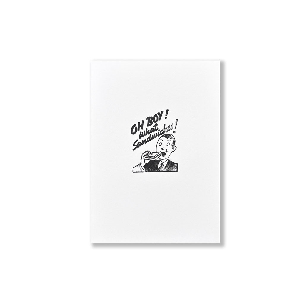 Sandwiches - Vintage Letterpress Block 5x7 Print