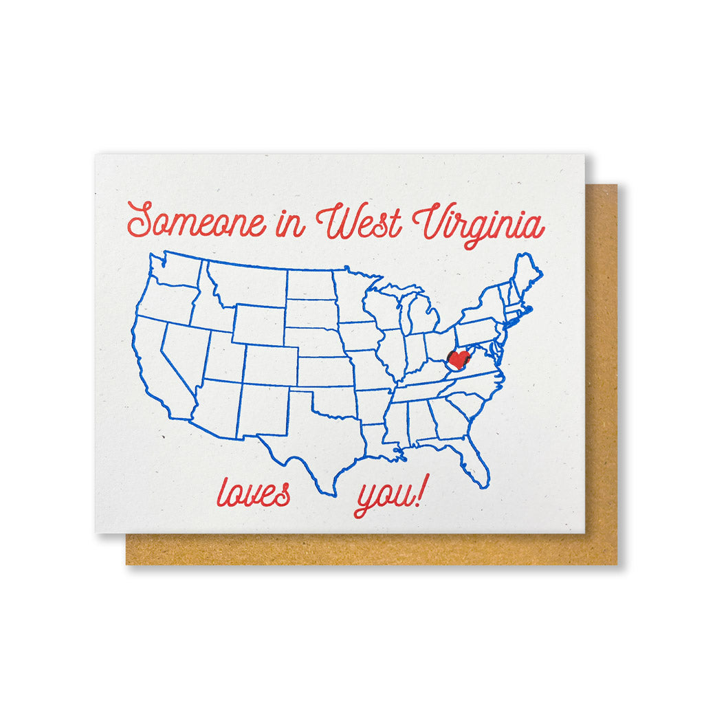 Someone In WV Loves You Greeting Card
