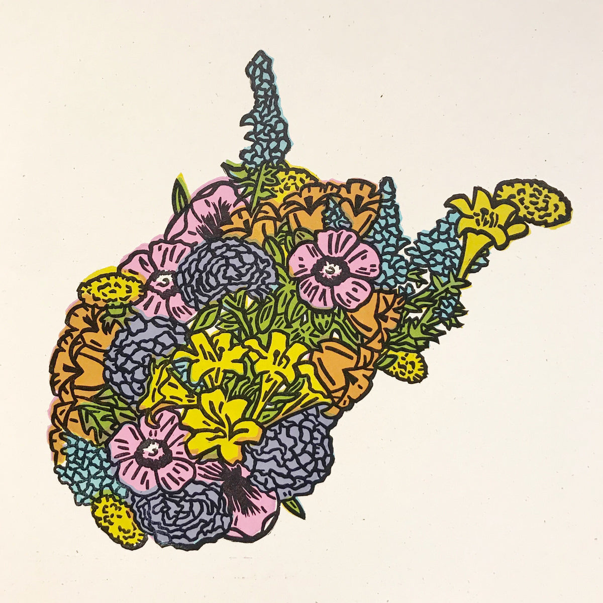 West Virginia Wildflowers 12x12 Print