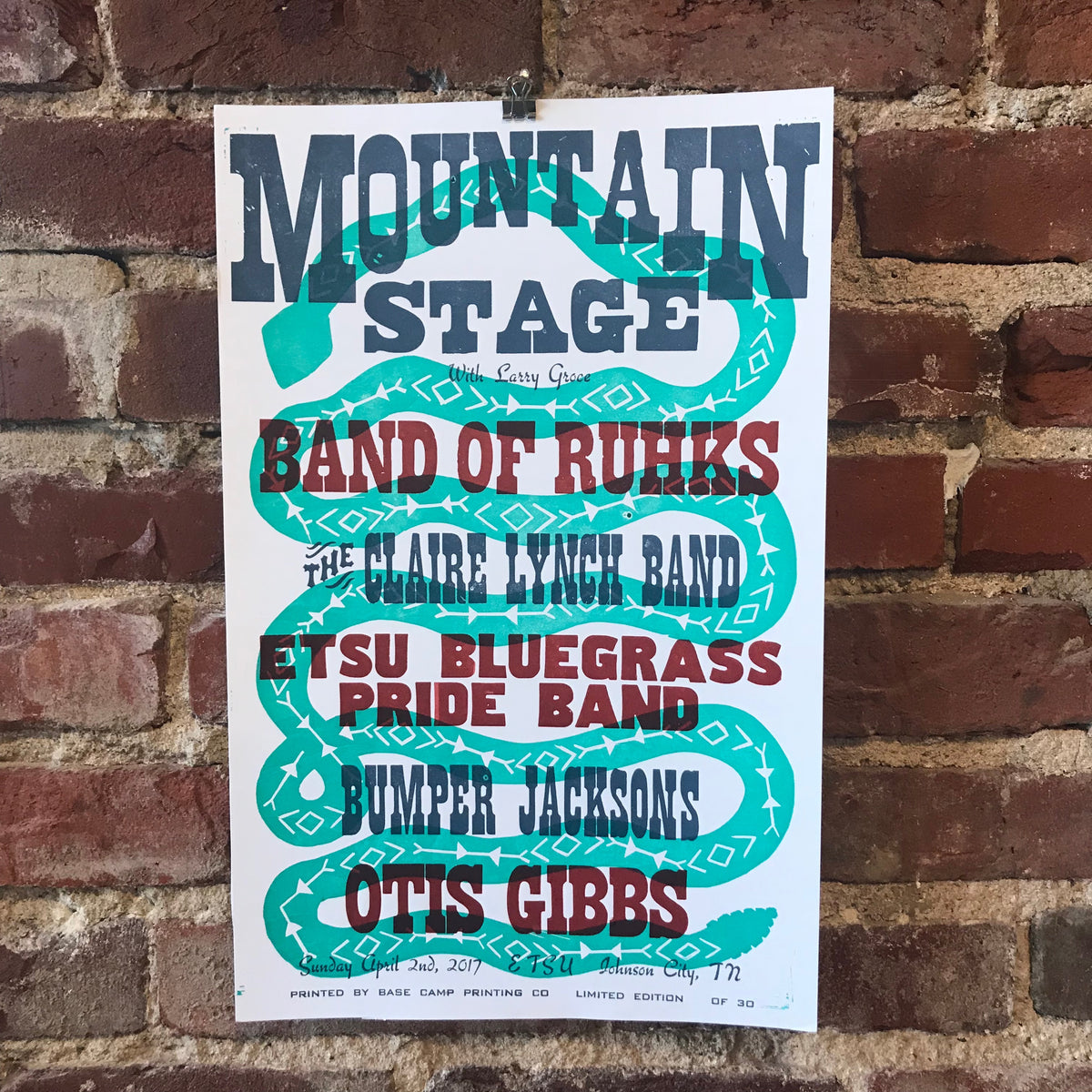 April 2nd, 2017 Mountain Stage Poster