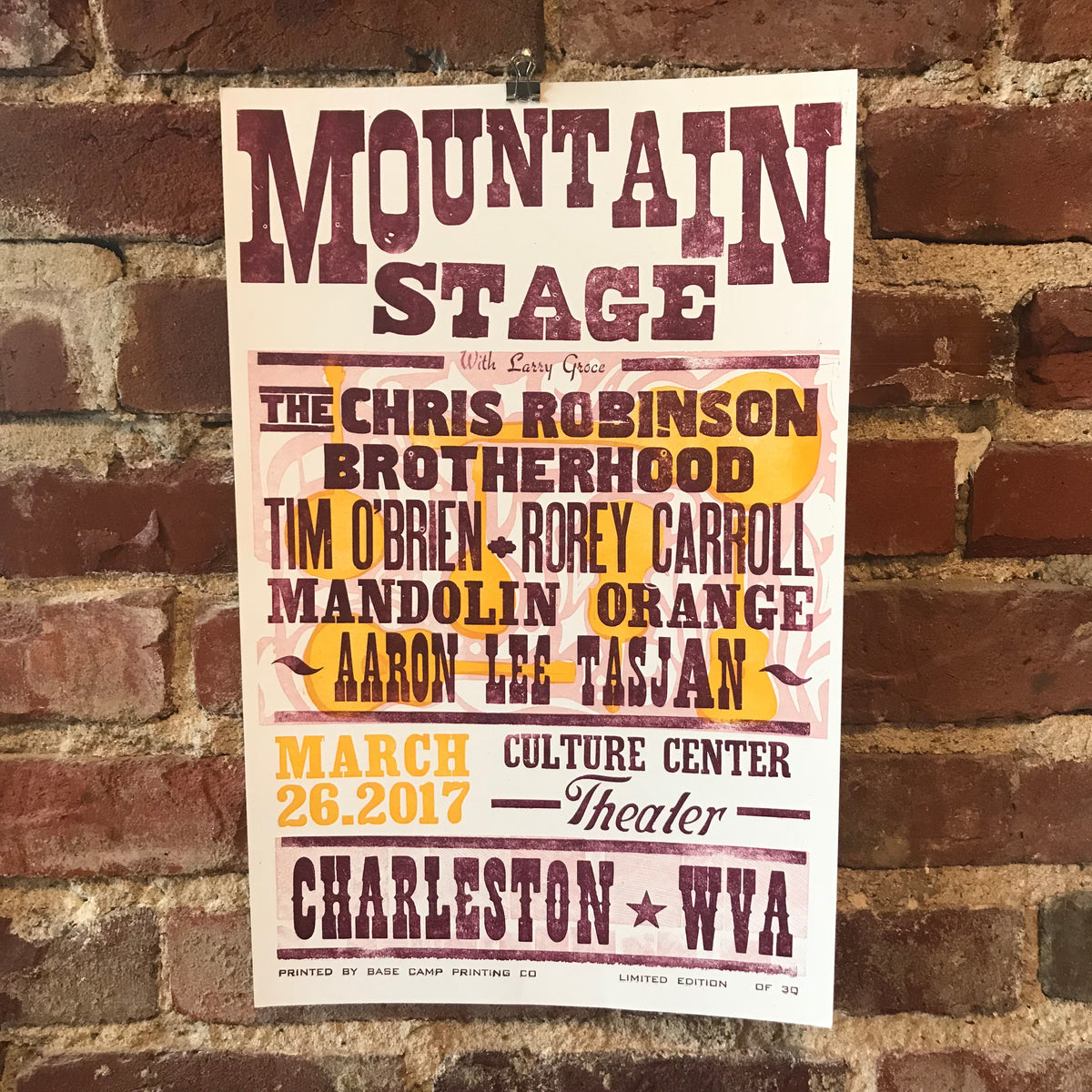 March 26th, 2017 Mountain Stage Poster