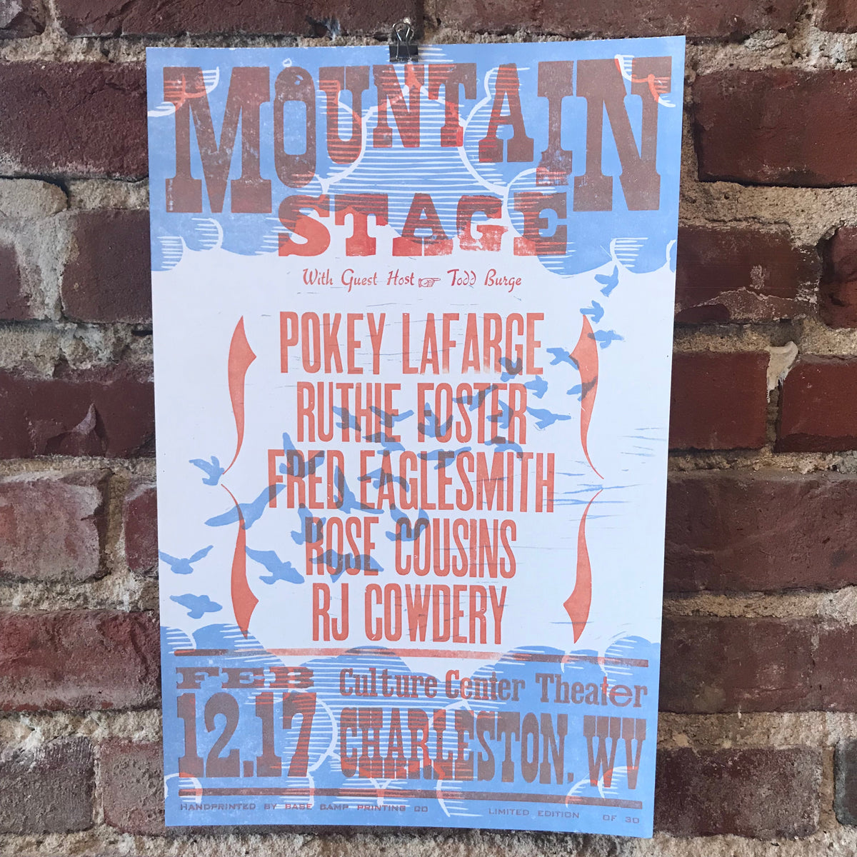 February 12th, 2017 Mountain Stage Poster