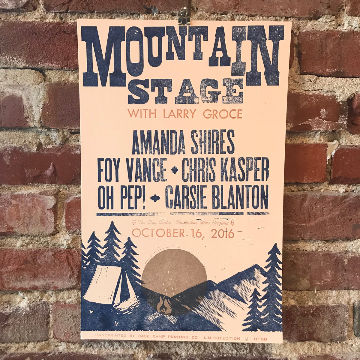 October 16th, 2016 Mountain Stage Poster