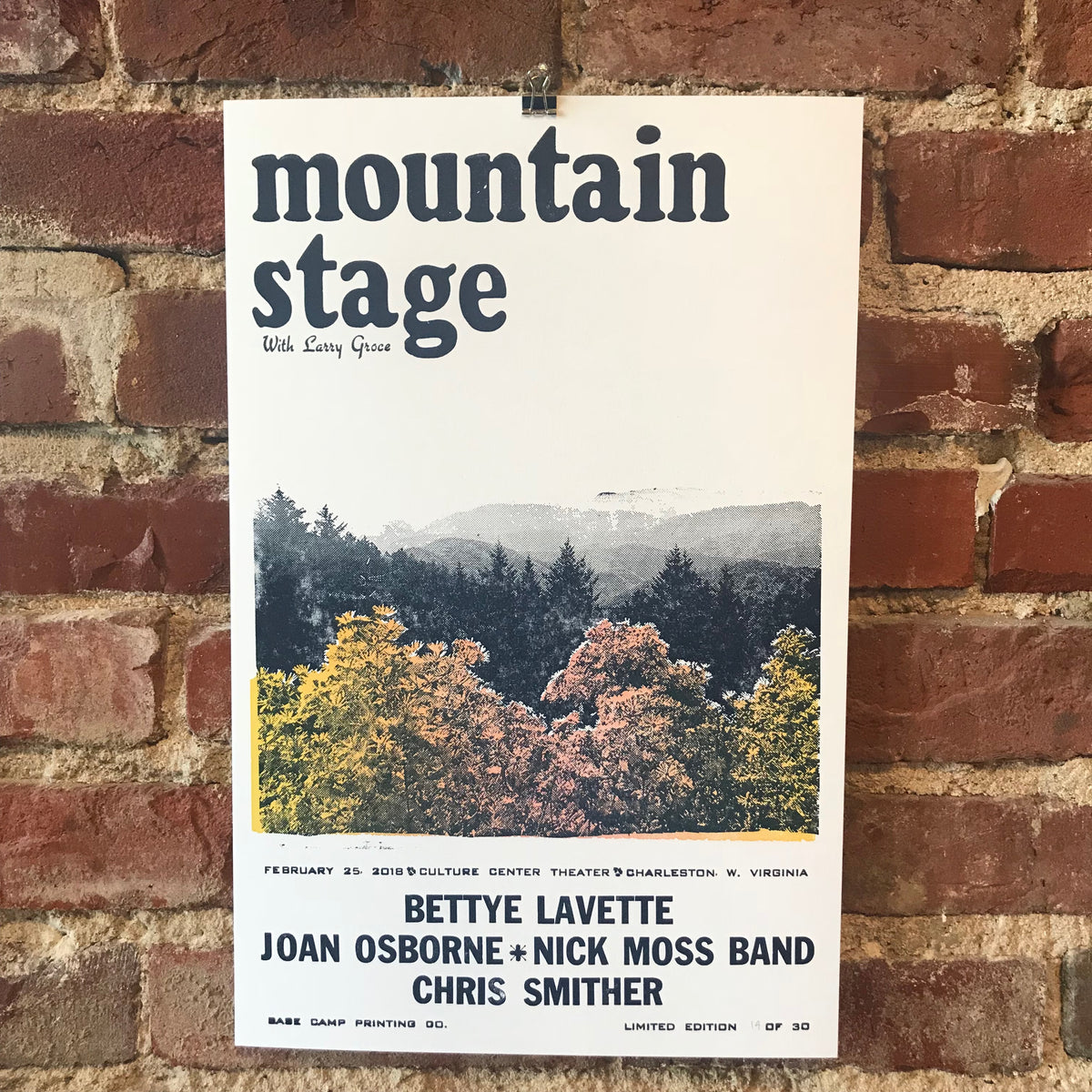 February 25th, 2018 Mountain Stage Poster