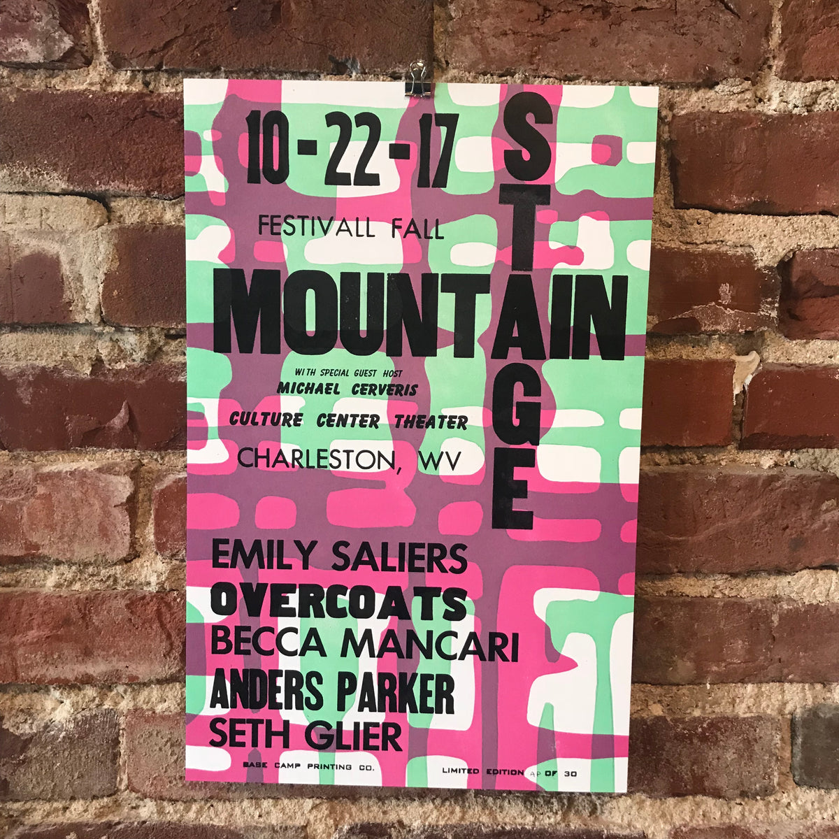 October 22nd, 2017 Mountain Stage Poster