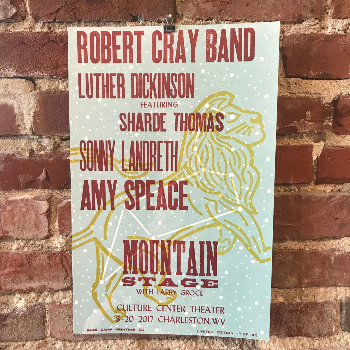 August 20th, 2017 Mountain Stage Poster