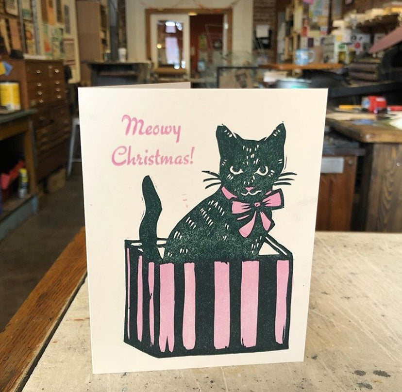 Meowy Christmas Greeting Card
