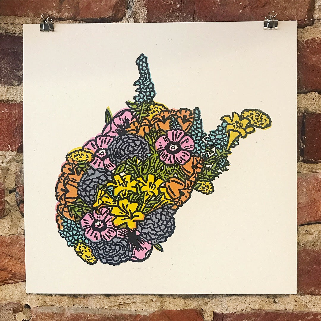 West Virginia Wildflowers 12x12 Print