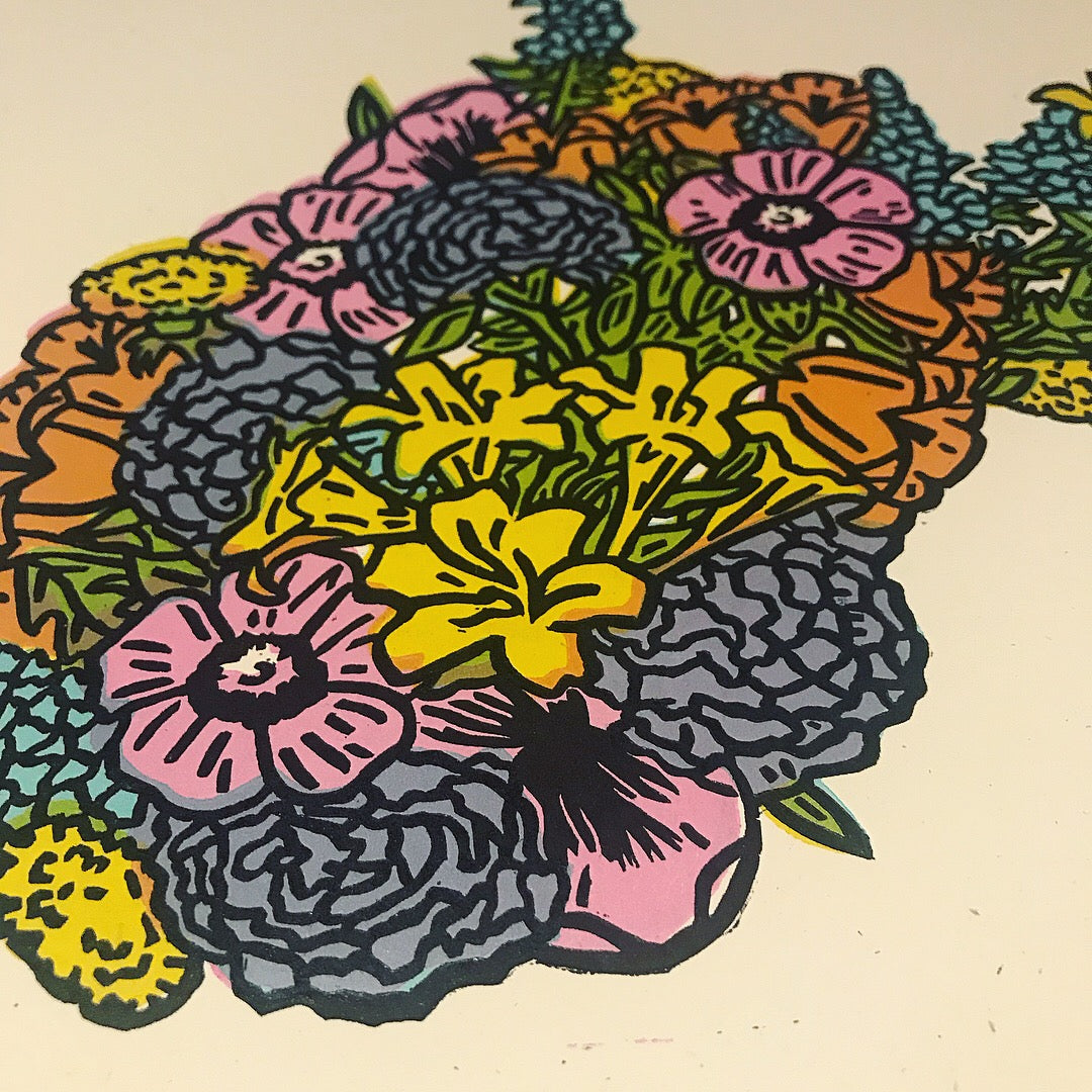 West Virginia Wildflowers 12x12 Print