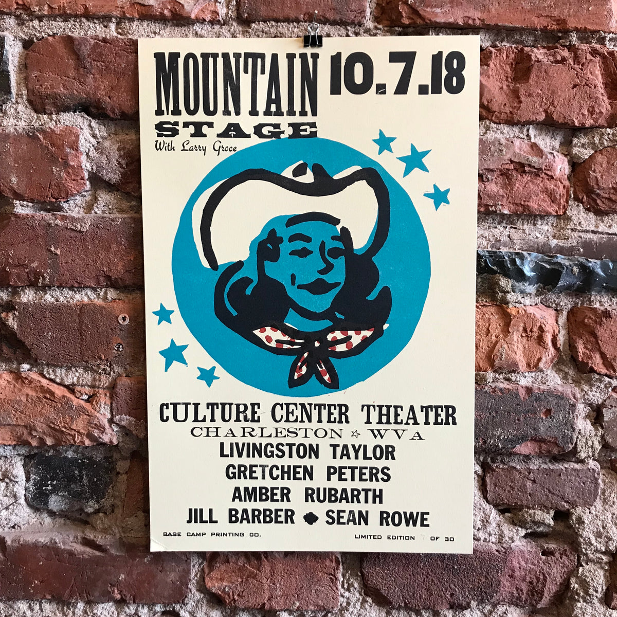 October 7th, 2018 Mountain Stage Poster