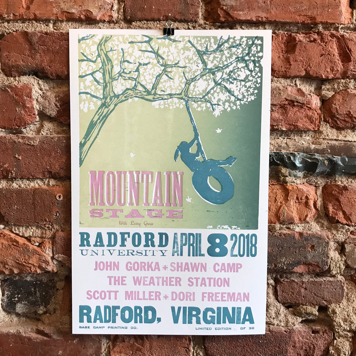 April 8th, 2018 Mountain Stage Poster