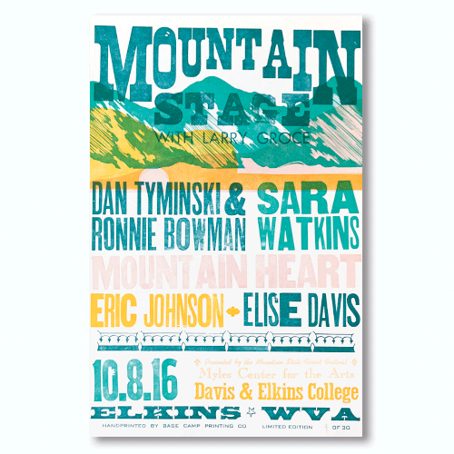 October 8th, 2016 Mountain Stage Poster