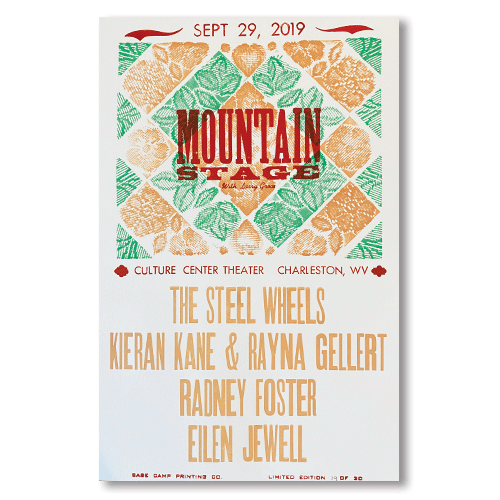 September 29th, 2019 Mountain Stage Poster