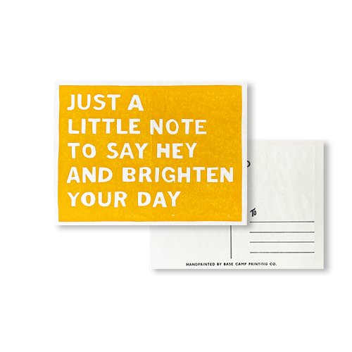 Just A Little Note to Say Hey Postcard