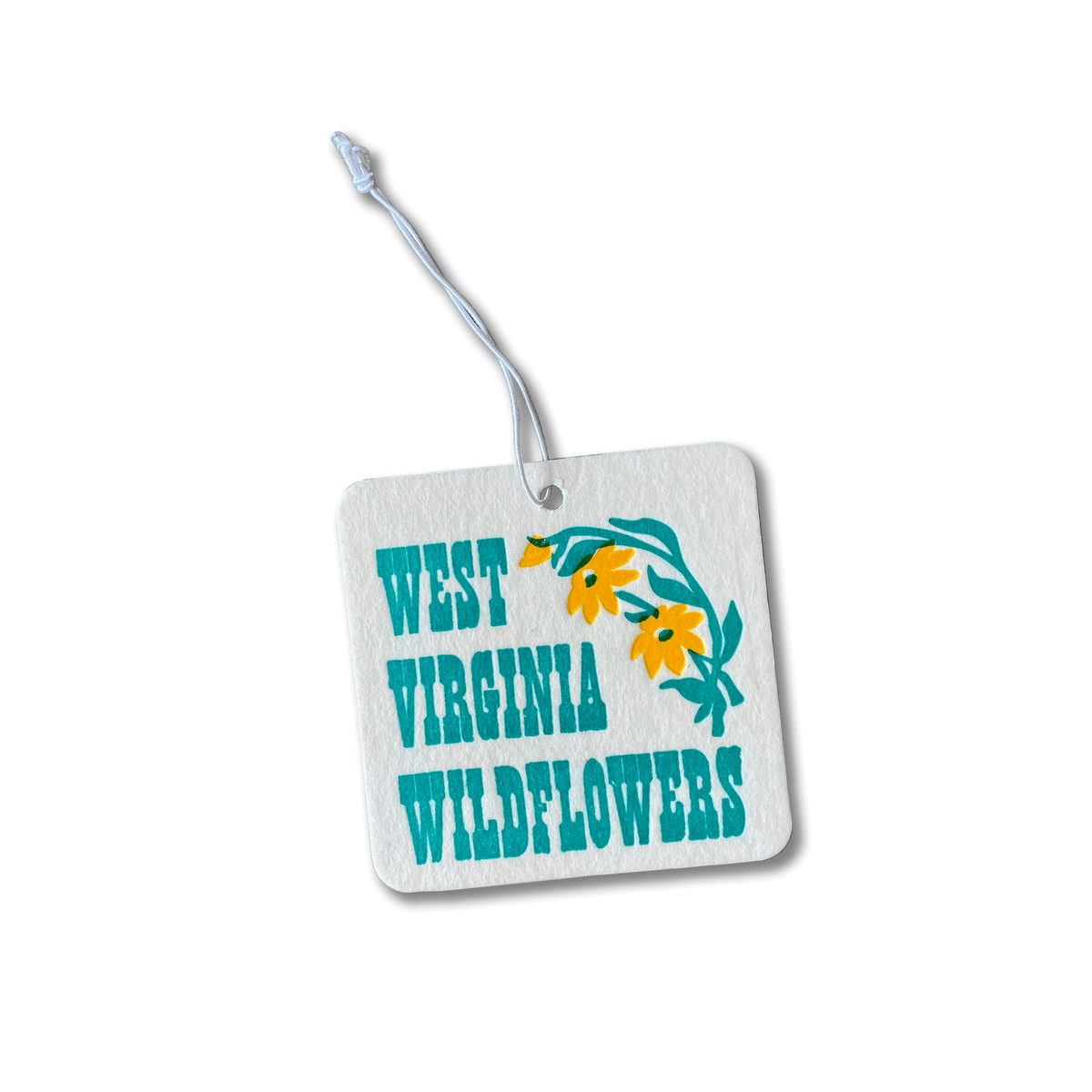 West Virginia Wildflowers - Scented Air Freshener, 3&quot; x 3&quot;