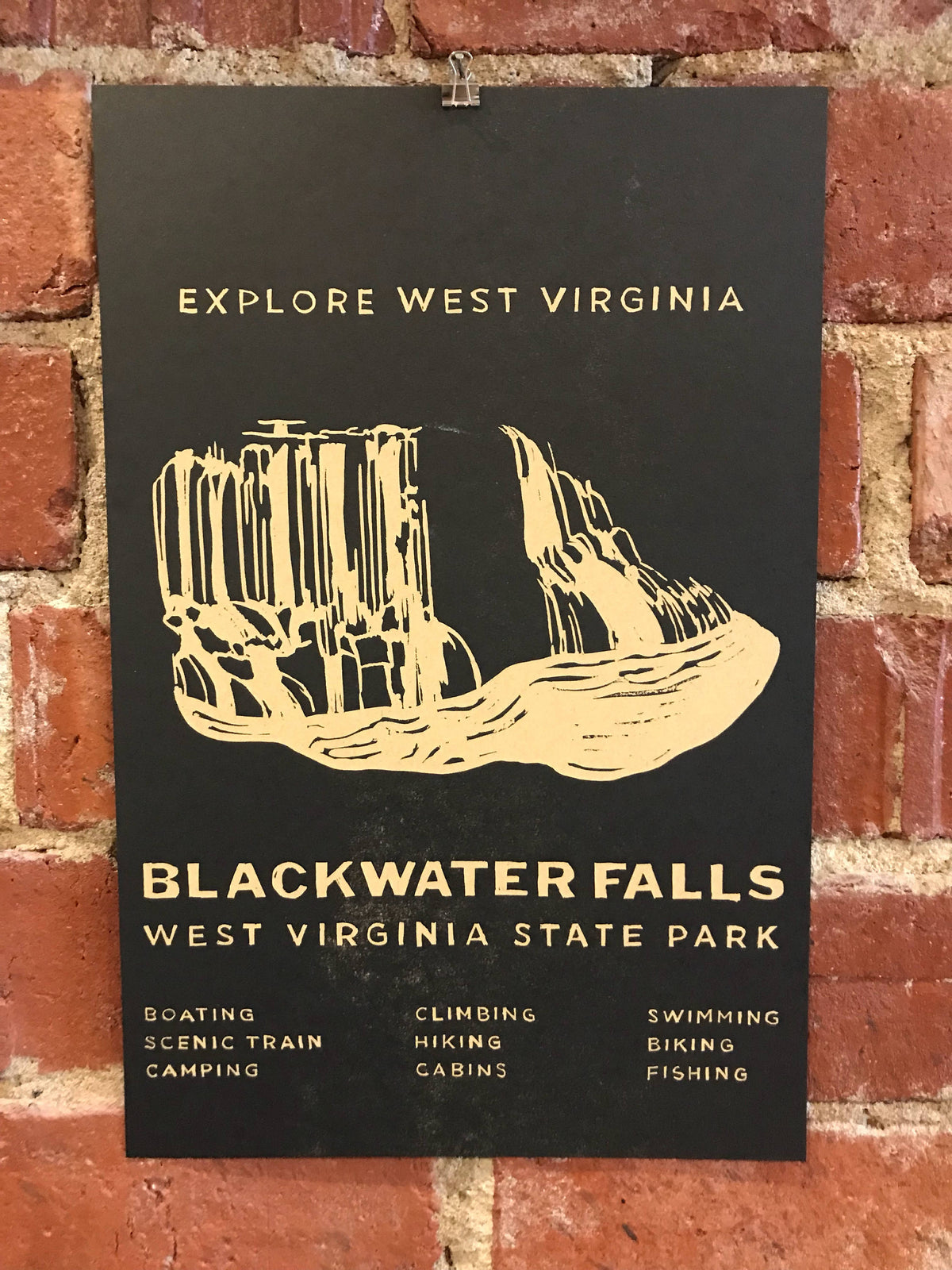Blackwater Falls Explore WV 12x18 Print