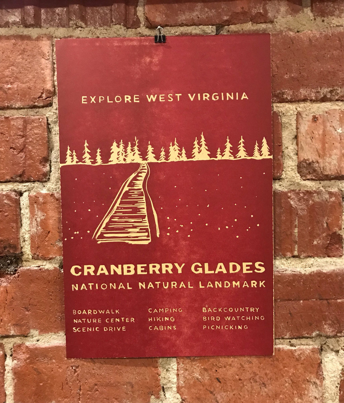 Cranberry Glades Explore WV 12x18 Print