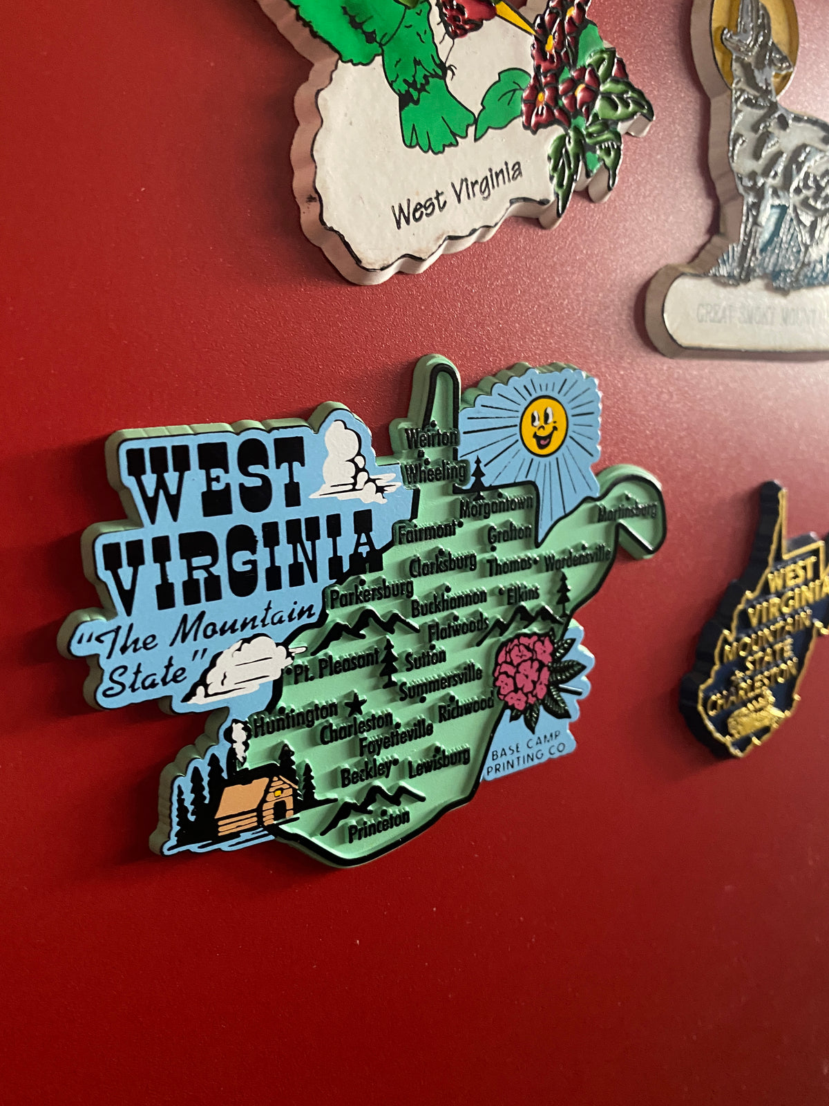 WV Mountain State 3D Magnet