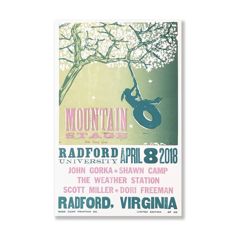 April 8th, 2018 Mountain Stage Poster