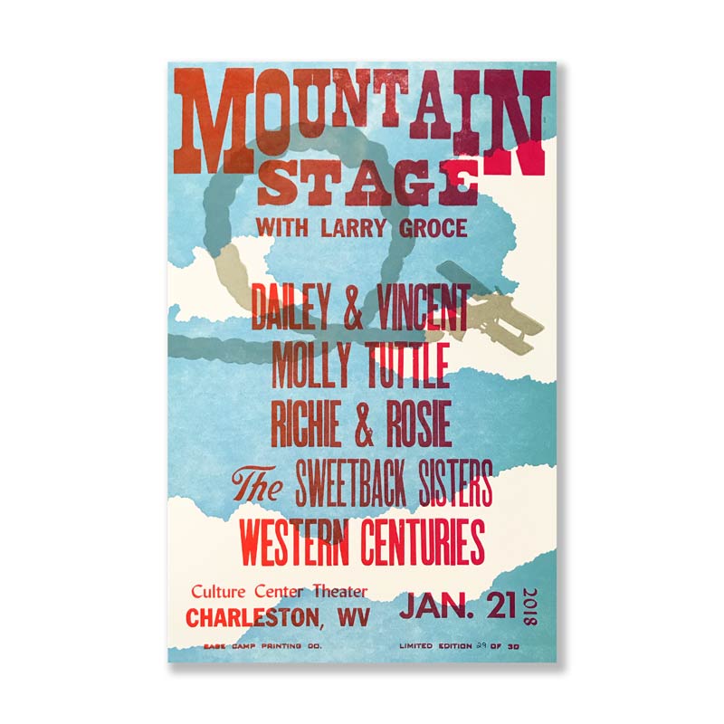 January 21st, 2018 Mountain Stage Poster