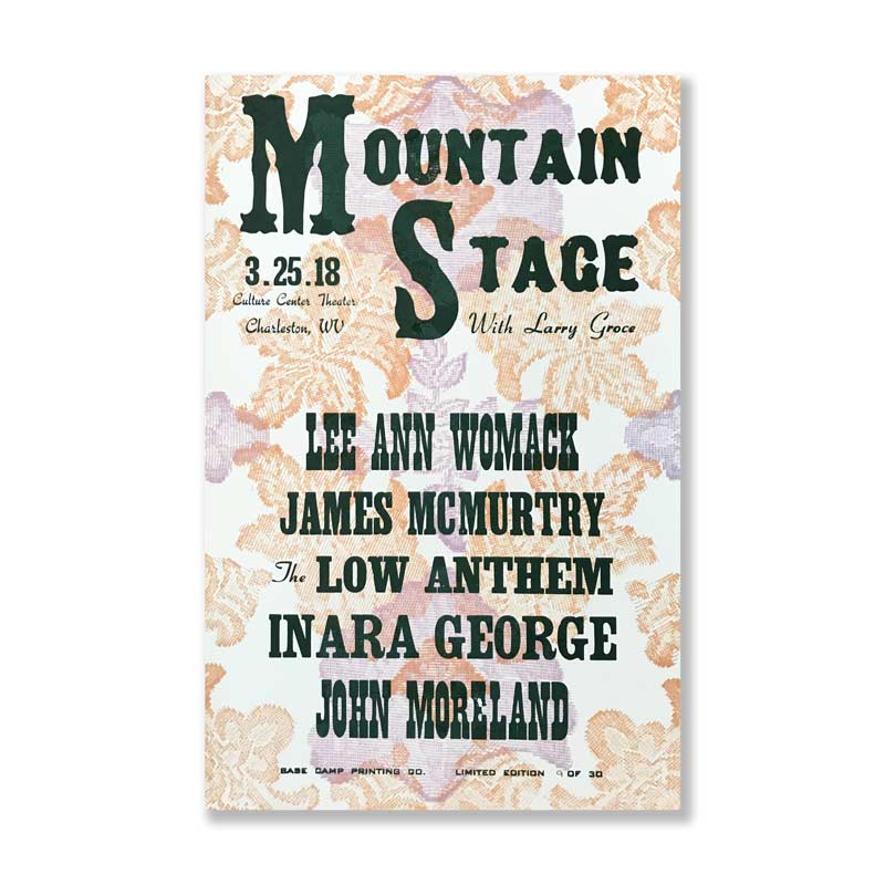 March 25th, 2018 Mountain Stage Poster