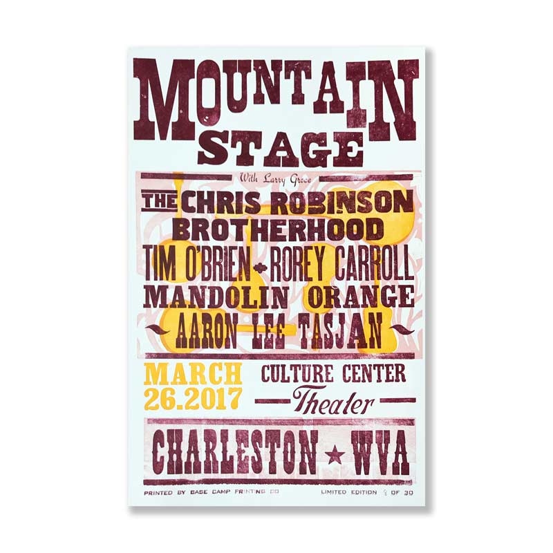 March 26th, 2017 Mountain Stage Poster