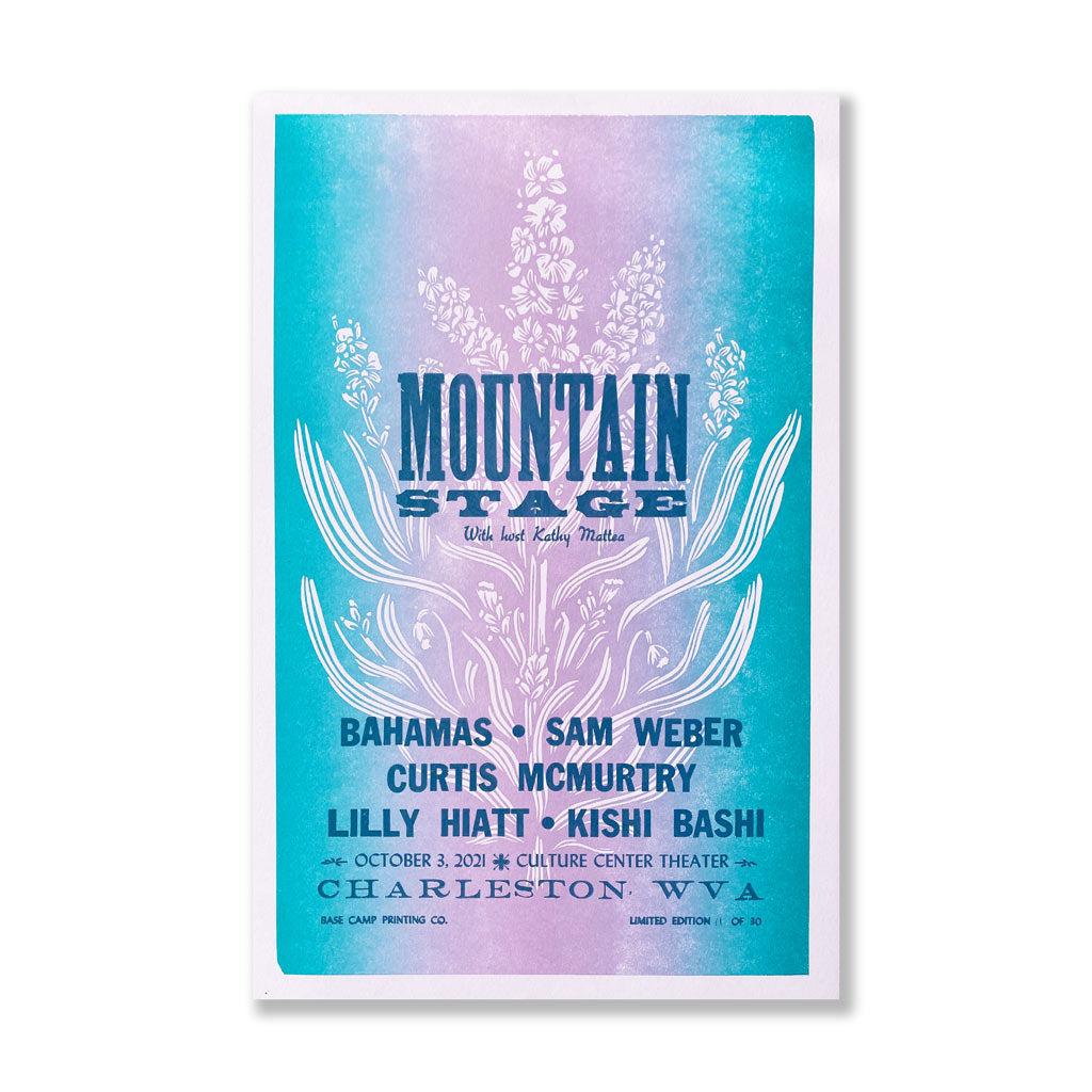 October 3rd, 2021 Mountain Stage Poster