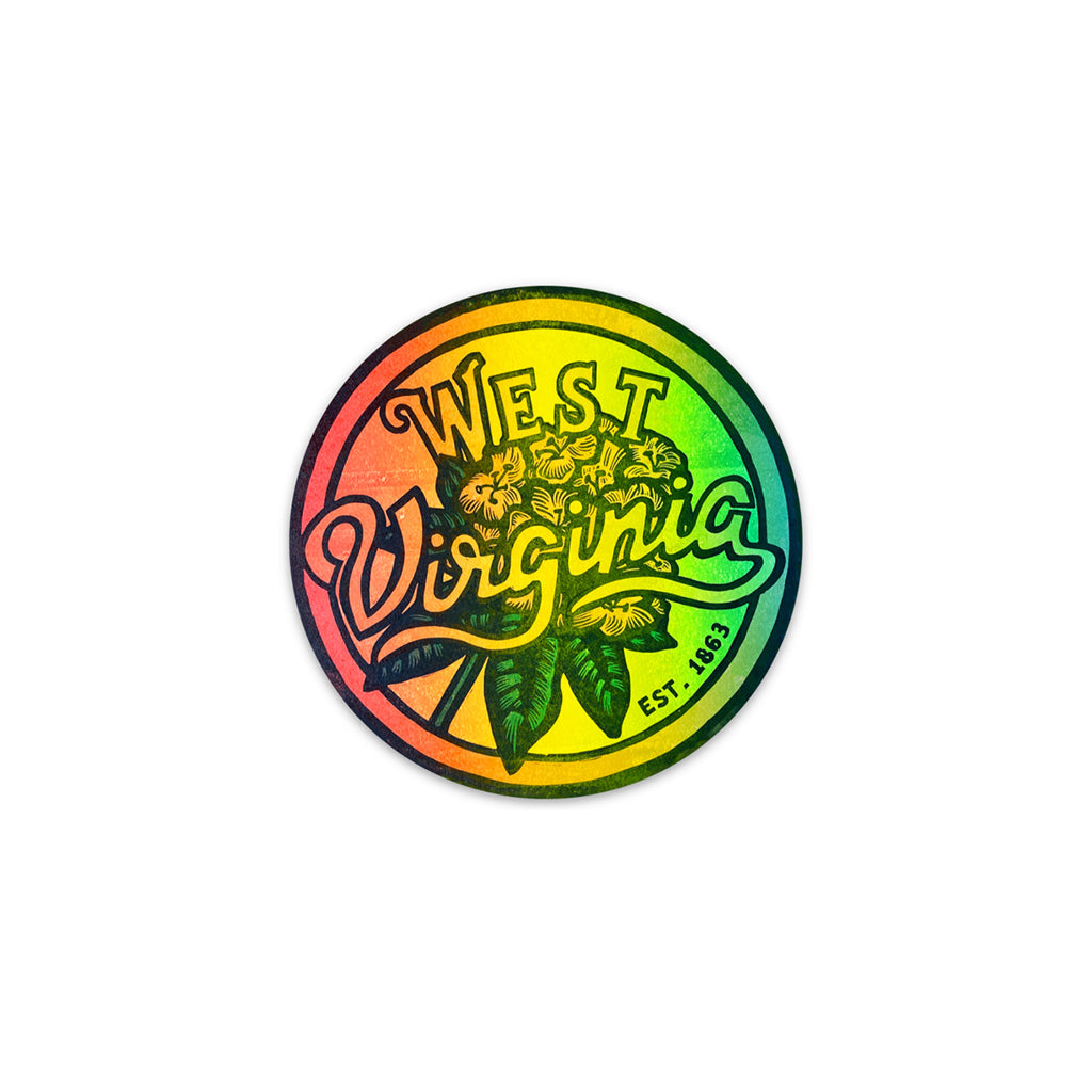 West Virginia Rainbow Rhododendron Sticker